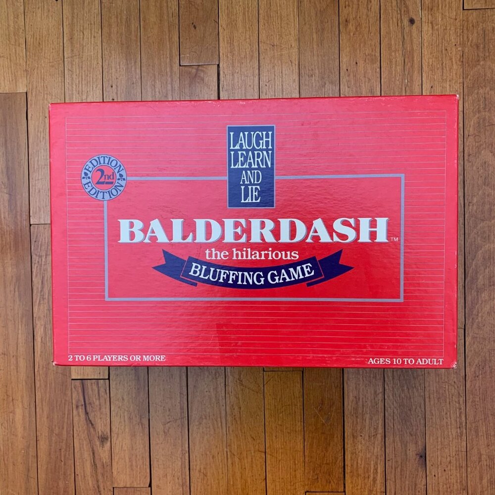 Balderdash Vintage The Hilarious Bluffing Game 1988 Board Game, Made in Canada